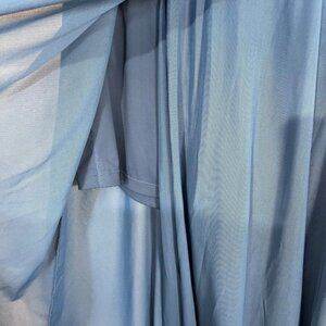 Halara High Waisted Drawstring Contrast Mesh 2-in-1 Pocket Flowy‎ Midi Skirt XL